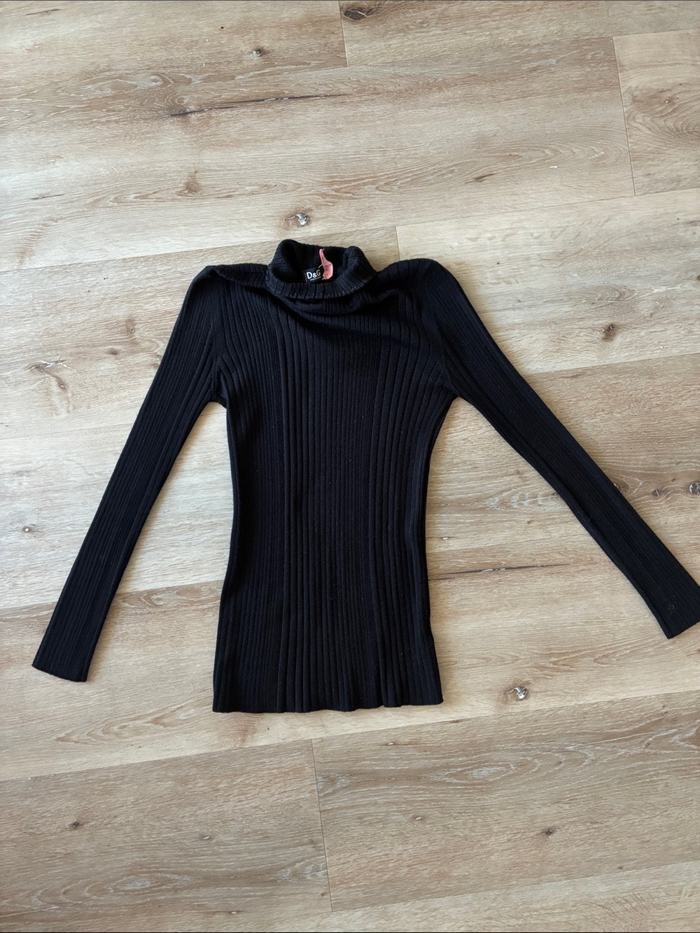 D&G Black Ribbed Turtleneck